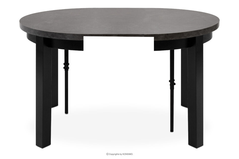 BALTE Rozkładany stół okrągły 100-140 beton drewno bukowe beton - zdjęcie 3