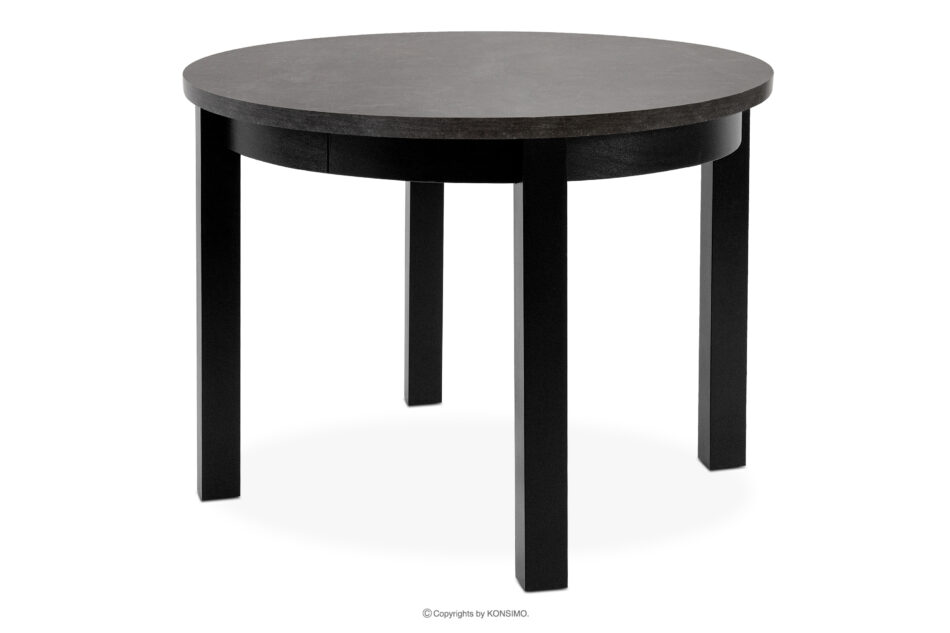BALTE Rozkładany stół okrągły 100-140 beton drewno bukowe beton - zdjęcie 4