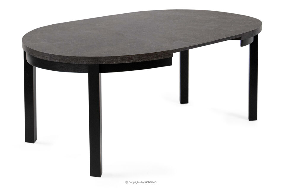 BALTE Rozkładany stół okrągły 100-140 beton drewno bukowe beton - zdjęcie 5