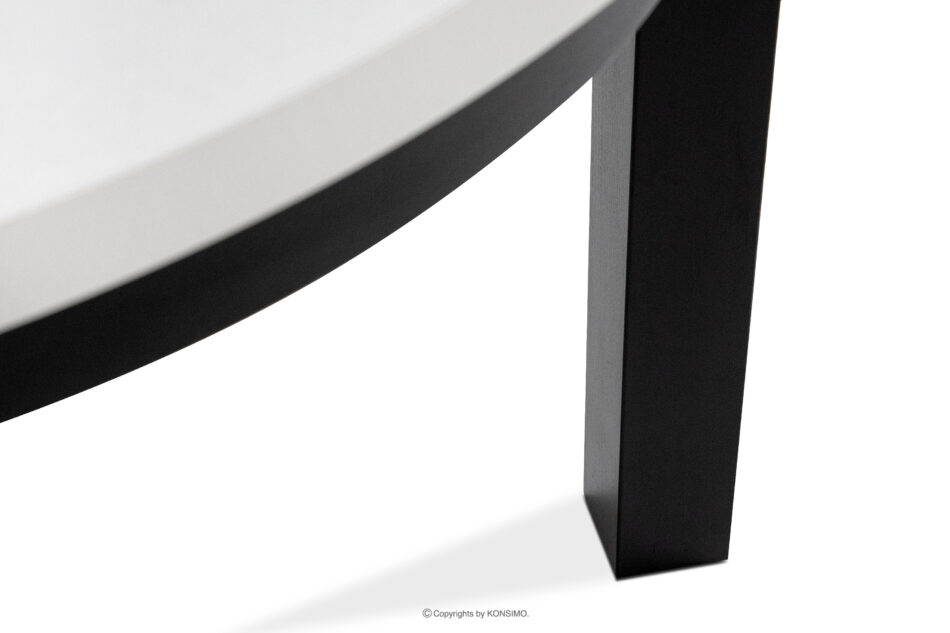 BALTE Rozkładany stół okrągły 100-140 biały drewno bukowe biały - zdjęcie 9