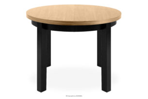 BALTE, https://konsimo.pl/kolekcja/balte/ Rozkładany stół okrągły 100-140 jasny dąb drewno bukowe jasny dąb - zdjęcie
