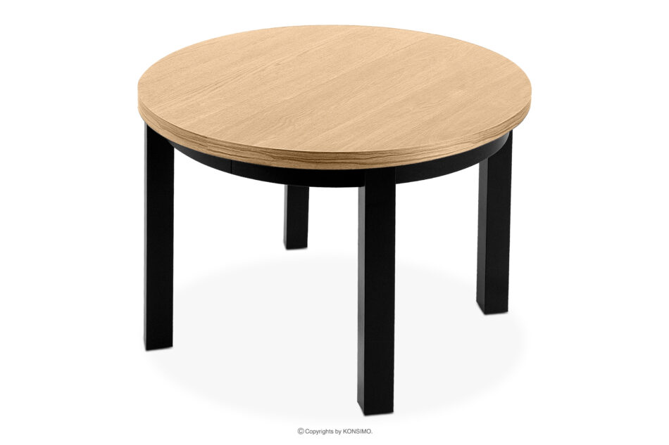 BALTE Rozkładany stół okrągły 100-140 jasny dąb drewno bukowe jasny dąb - zdjęcie 6
