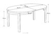 BALTE Rozkładany stół okrągły 100-140 beton drewno bukowe beton - zdjęcie 18