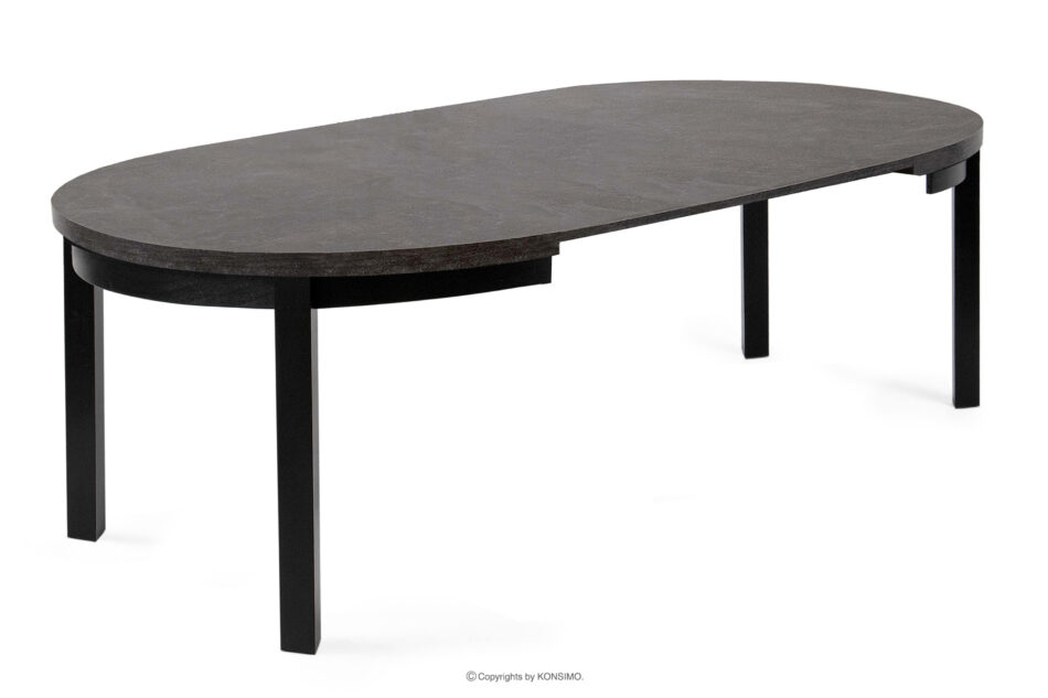 BALTE Rozkładany stół okrągły 100-220 beton drewno bukowe beton - zdjęcie 7