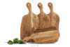 LIVO Zestaw desek śniadaniowych z drewna dębowego 4szt. dąb olejowany - zdjęcie 3