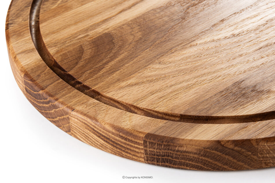 LESTE Okrągła deska do krojenia drewno dębowe dąb olejowany - zdjęcie 7