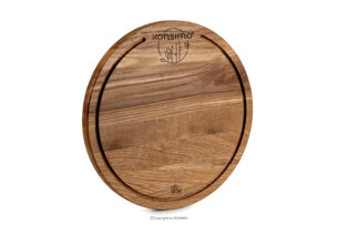 LESTE, https://konsimo.pl/kolekcja/leste/ Drewniana deska do krojenia okrągła drewno dębowe dąb olejowany - zdjęcie