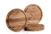 LESTE Komplet desek okrągłych drewno dębowe 4szt. dąb olejowany - zdjęcie 1