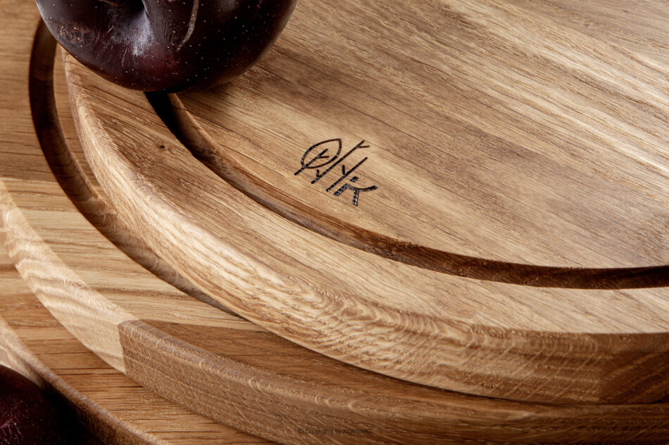 LESTE Komplet desek okrągłych drewno dębowe 4szt. dąb olejowany - zdjęcie 8