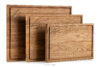 SOLIDA Zestaw desek do krojenia prostokątnych 3szt. drewno dębowe dąb olejowany - zdjęcie 1