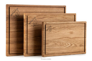 SOLIDA, https://konsimo.pl/kolekcja/solida/ Zestaw desek do krojenia prostokątnych 3szt. drewno dębowe dąb olejowany - zdjęcie