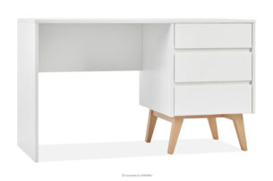 DAMBI, https://konsimo.pl/kolekcja/dambi/ Białe biurko z szufladami na nóżkach biały - zdjęcie