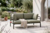 RAMBE Loftowa sofa ogrodowa 2 na metalowych nogach antracytowy/beżowy antracytowy/beżowy - zdjęcie 2