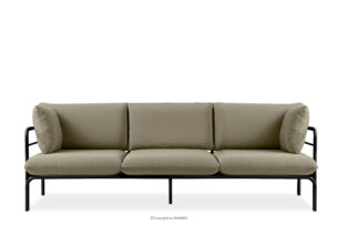 RAMBE, https://konsimo.pl/kolekcja/rambe/ Loftowa sofa ogrodowa 3 na metalowych nogach antracytowy/beżowy antracytowy/beżowy - zdjęcie