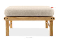 Puf ogrodowy w stylu boho kremowy/jesion naturalny