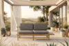 ATREDA Sofa 2 ogrodowa z litego drewna jesionowego szary szary/jesion naturalny - zdjęcie 2