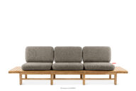 Sofa ogrodowa 3 drewniana w stylu boho szary