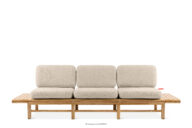 Sofa ogrodowa 3 drewniana w stylu boho krewowy