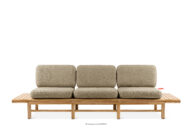 Sofa ogrodowa 3 drewniana w stylu boho beżowy