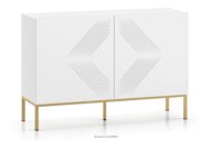 Biała komoda na złotych nóżkach elegant