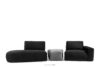 ZUCCO Sofa w tkaninie welur modułowa ciemny szary/jasny szary ciemny szary/jasny szary - zdjęcie 5