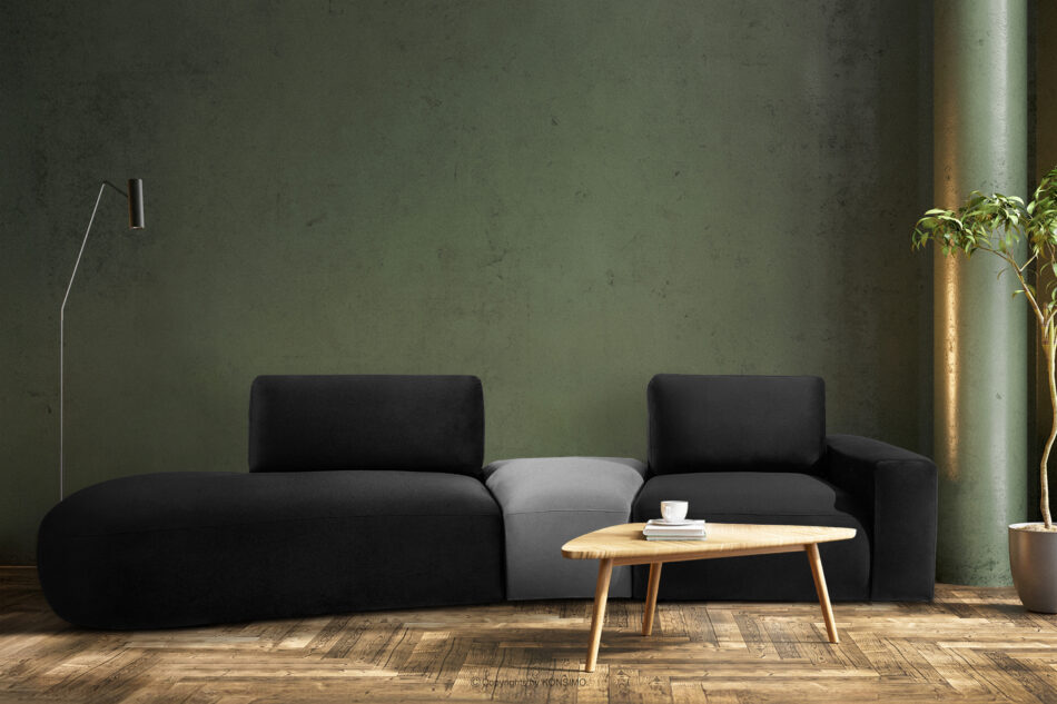 ZUCCO Sofa w tkaninie welur modułowa ciemny szary/jasny szary ciemny szary/jasny szary - zdjęcie 18