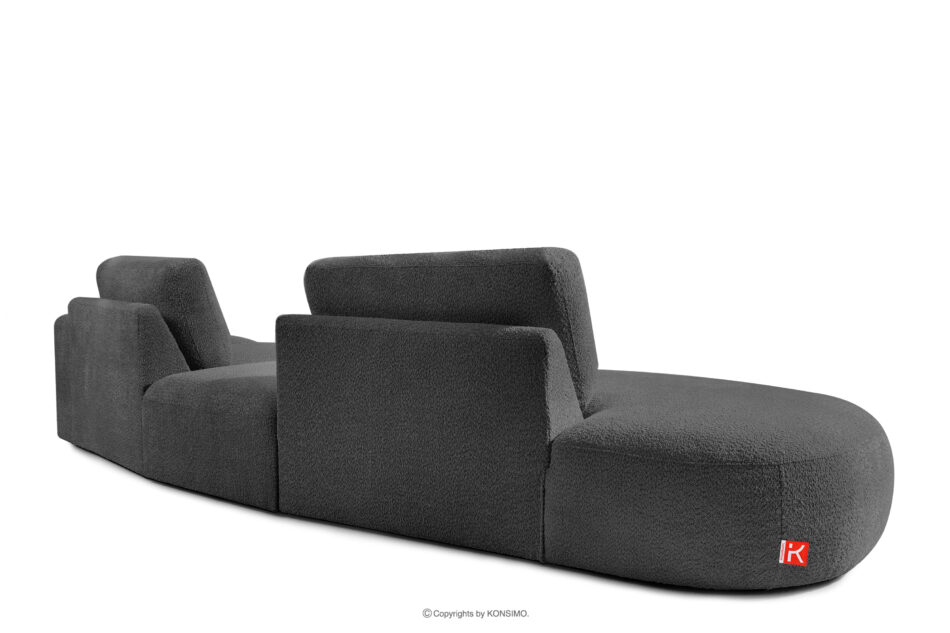 ZUCCO Sofa boucle modułowa grafitowy grafitowy - zdjęcie 3