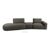 Sofa boucle modułowa ciemny brązowy