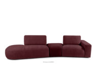 Sofa w tkaninie szenil i welur modułowa fioletowy