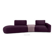 Sofa w tkaninie welur modułowa fioletowy/różowy