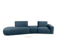 Sofa boucle modułowa ciemny niebieski