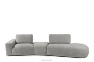 Sofa modułowa organic szenil/welur jasny szary