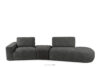 ZUCCO Sofa modułowa organic szenil/welur ciemny szary ciemny szary - zdjęcie 1