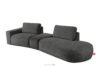 ZUCCO Sofa modułowa organic szenil/welur ciemny szary ciemny szary - zdjęcie 3