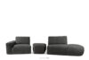 ZUCCO Sofa modułowa organic szenil/welur ciemny szary ciemny szary - zdjęcie 5