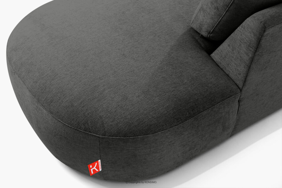 ZUCCO Sofa modułowa organic szenil/welur ciemny szary ciemny szary - zdjęcie 8