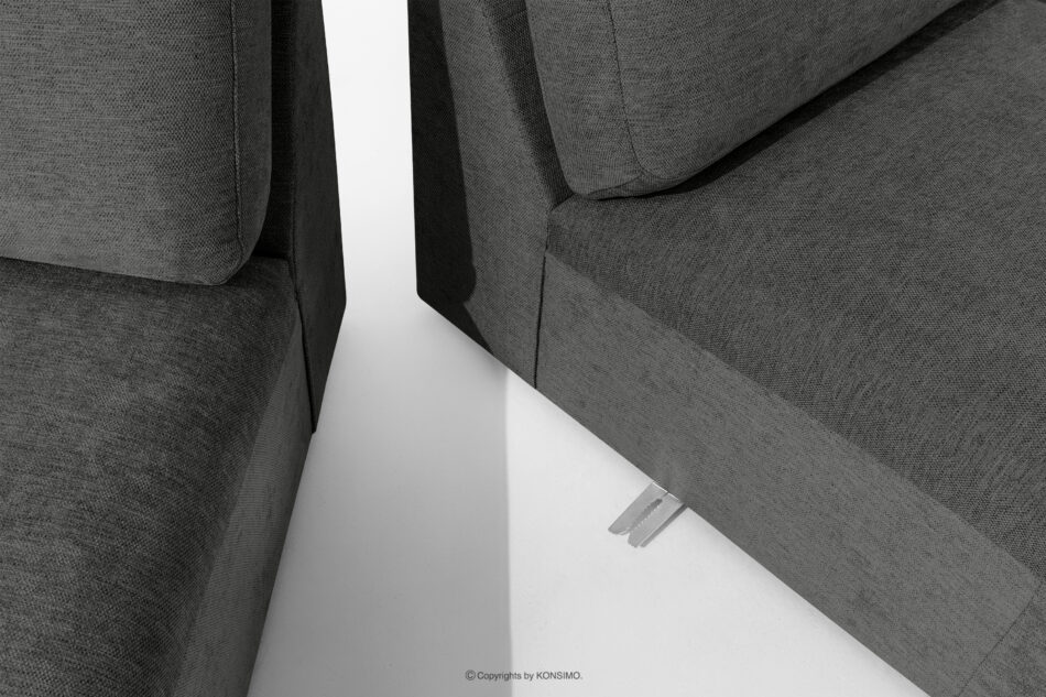ZUCCO Sofa modułowa organic szenil/welur ciemny szary ciemny szary - zdjęcie 11