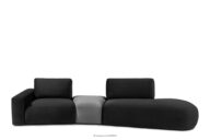 Sofa modułowa organic welur ciemny szary/jasny szary