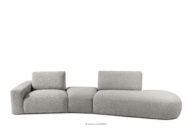 Sofa modułowa organic boucle jasny popielaty