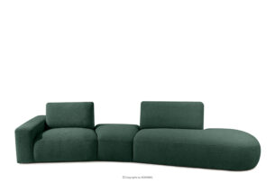 ZUCCO, https://konsimo.pl/kolekcja/zucco/ Sofa modułowa organic boucle zielony zielony - zdjęcie