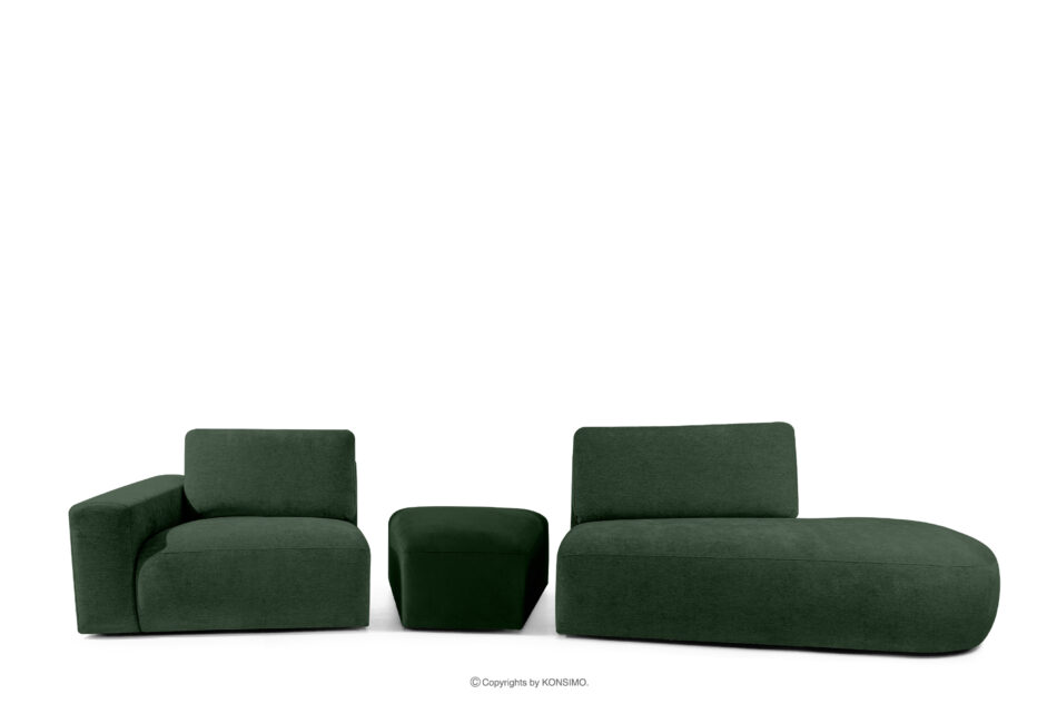 ZUCCO Sofa modułowa organic szenil/welur ciemny zielony ciemny zielony - zdjęcie 4