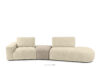 ZUCCO Sofa modułowa organic szenil/welur kremowy kremowy - zdjęcie 1