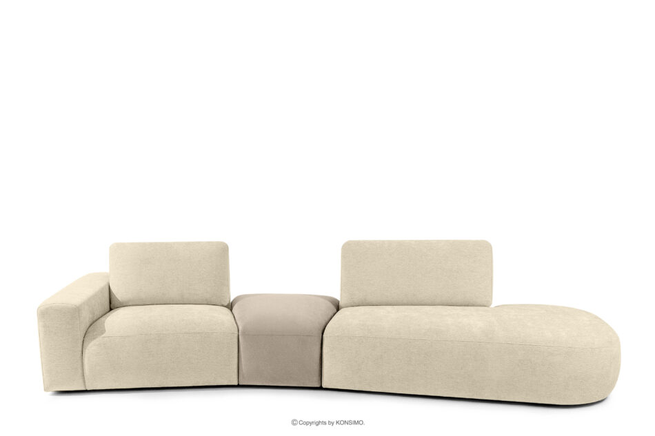 ZUCCO Sofa modułowa organic szenil/welur kremowy kremowy - zdjęcie 0