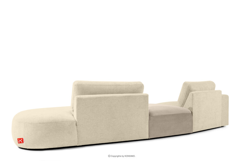 ZUCCO Sofa modułowa organic szenil/welur kremowy kremowy - zdjęcie 3