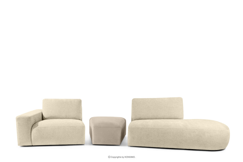 ZUCCO Sofa modułowa organic szenil/welur kremowy kremowy - zdjęcie 4
