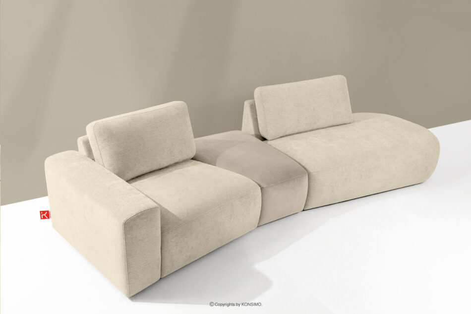 ZUCCO Sofa modułowa organic szenil/welur kremowy kremowy - zdjęcie 12