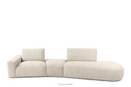 Sofa modułowa organic boucle jasny beżowy
