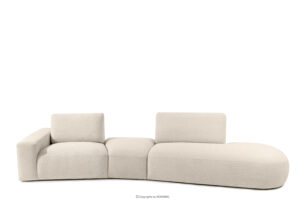 ZUCCO, https://konsimo.pl/kolekcja/zucco/ Sofa modułowa organic boucle jasny beżowy jasny beżowy - zdjęcie