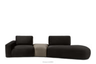 Sofa modułowa organic welur brązowy/beżowy