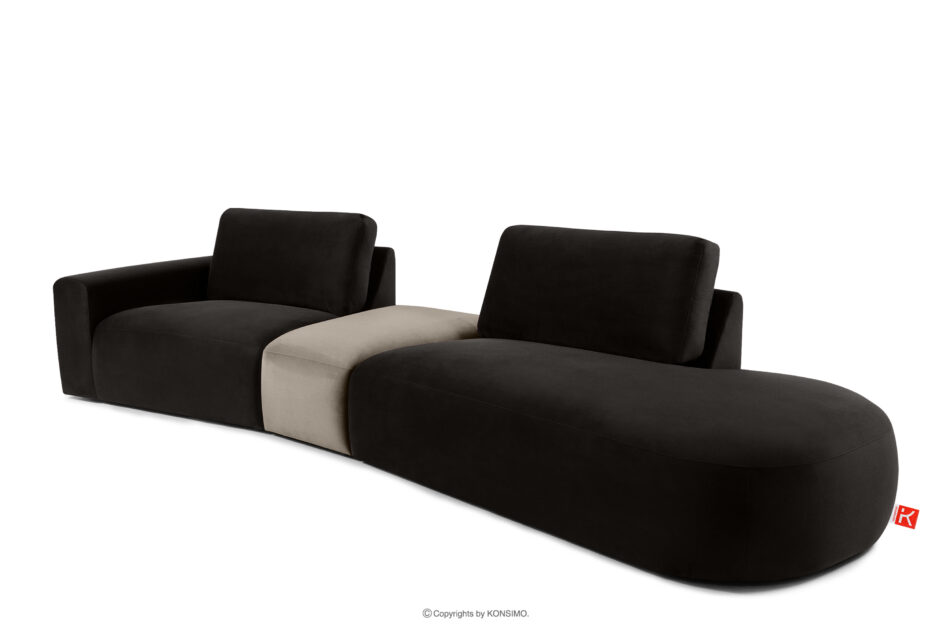 ZUCCO Sofa modułowa organic welur brązowy/beżowy brązowy/beżowy - zdjęcie 2